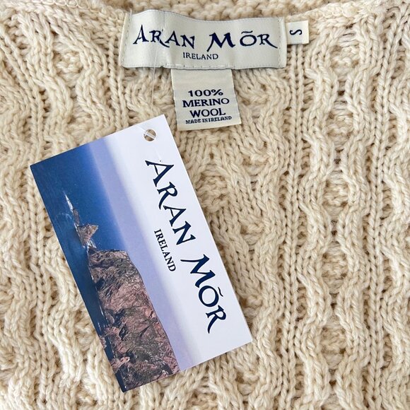 NEW Aran Mor 100% Irish Marino Wool Sweater, Size S - Picture 8 of 16